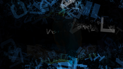 Black and Blue Random Letters Chaos Background