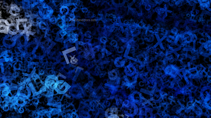 Black and Blue Random Alphabet Letters Texture Image