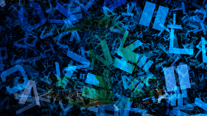 Black and Blue Random Letters Texture Image