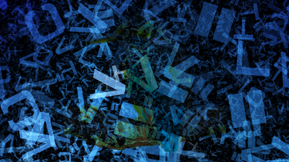 Black and Blue Alphabet Letters Chaos Background Image