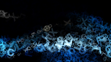 Black and Blue Chaotic Letters Texture