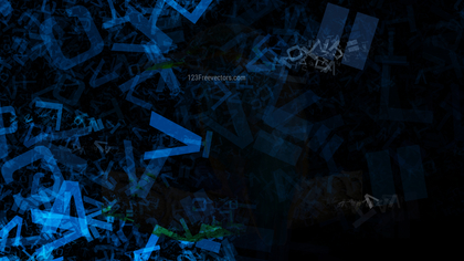 Black and Blue Scattered Alphabet Texture Background Image