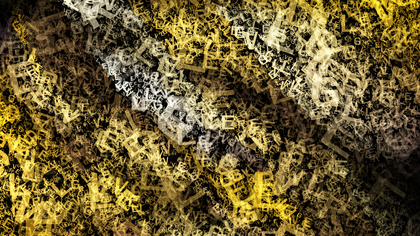Black and Yellow Chaotic Letters Texture Image