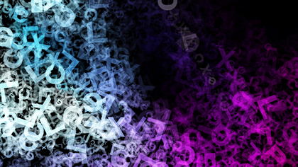 Black Blue and Purple Random Alphabet Texture Background