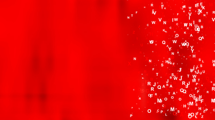 Abstract Bright Red Letters Background Illustration
