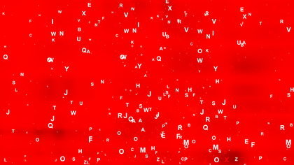 Abstract Bright Red Scattered Alphabet Letters Background Illustration