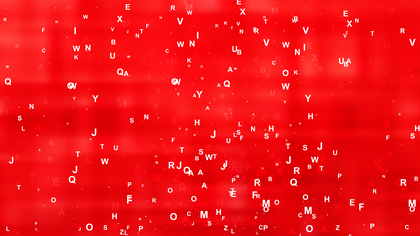 Bright Red Alphabet Letters Background