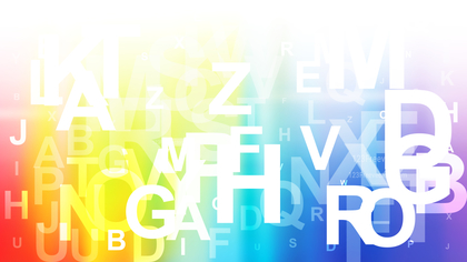 Abstract Colorful Random Letters Background Vector