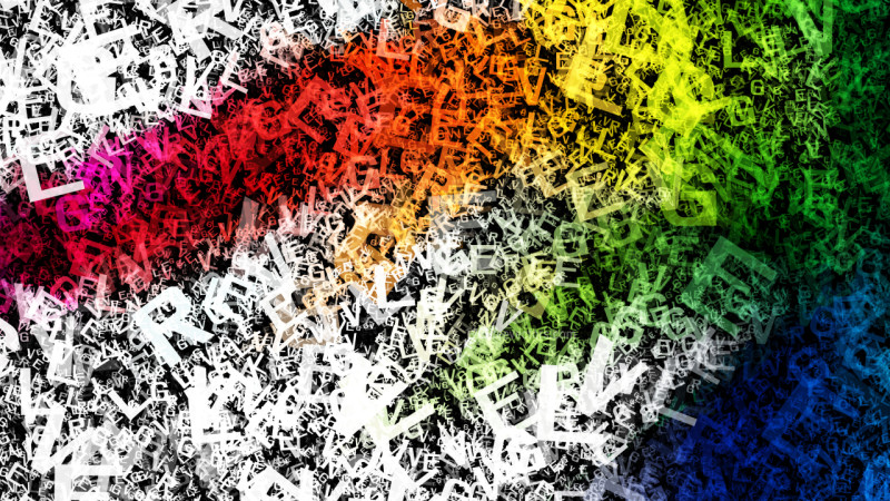 Colorful Letters Texture Image