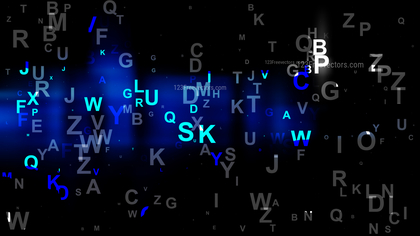 Cool Blue Scattered Letters Background Image