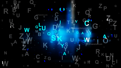 Cool Blue Alphabet Background