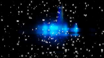 Abstract Cool Blue Letters Background Illustration