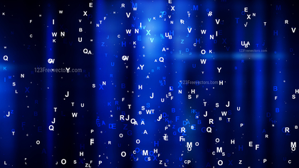 Cool Blue Alphabet Letters Background