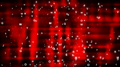 Abstract Cool Red Scattered Alphabet Letters Background Vector Illustration