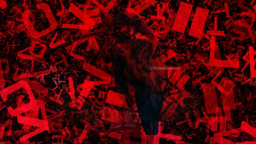 Cool Red Random Letters Texture Background