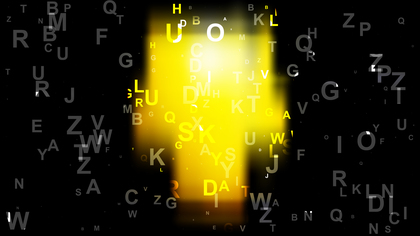 Abstract Cool Yellow Alphabet Letters Background
