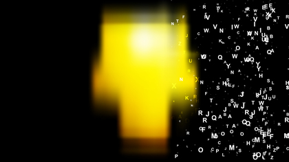 Cool Yellow Scattered Alphabet Background