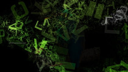 Green and Black Alphabet Letters Chaos Texture Image