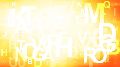 Orange and White Random Alphabet Letters Background