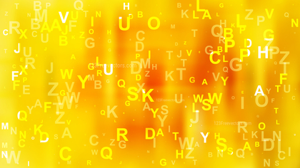 Abstract Orange and Yellow Alphabet Letters Background
