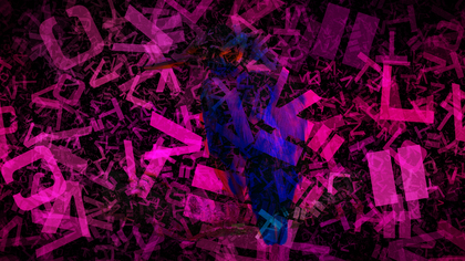 Pink and Black Chaos Alphabet Letters Texture Image