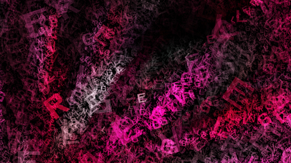 Pink and Black Chaotic Letters Texture Image
