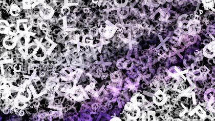 Purple Black and White Alphabet Texture