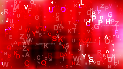 Abstract Red and Black Scattered Alphabet Background Illustrator