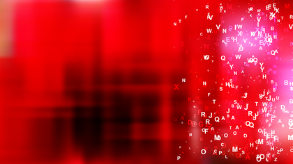 Red and Black Random Letters Background