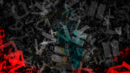 Red and Black Scattered Letters Texture Background
