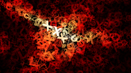 Red and Black Chaotic Letters Texture Image