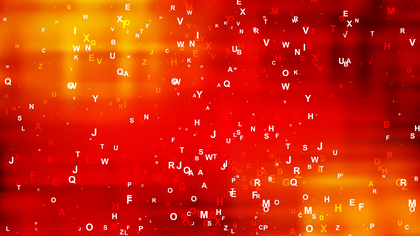 Red and Orange Random Alphabet background