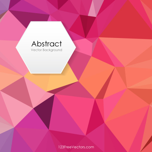 Pink Abstract Polygonal Background Image