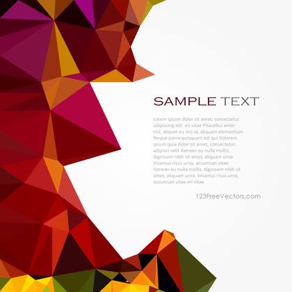 Red Polygonal Background Template