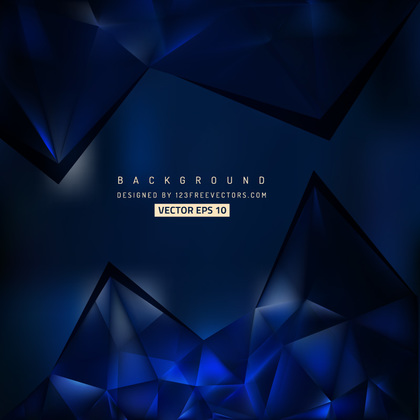 Dark Blue Polygonal Triangular Background Template