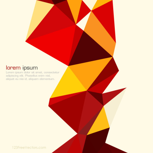 Red Yellow Polygonal Background Template
