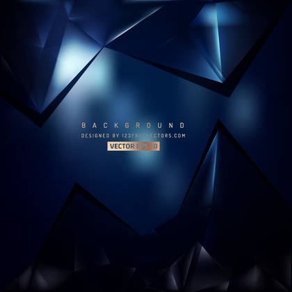 Blue Black Geometric Triangle Background