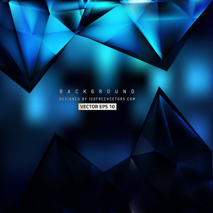 Blue Black Geometric Triangle Background Design