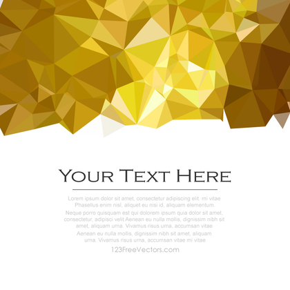 Golden Polygonal Abstract Background Template