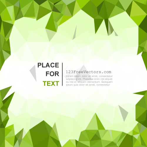 Light Green Polygonal Border Template
