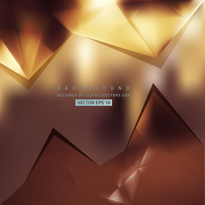 Abstract Brown Triangle Polygonal Background Template