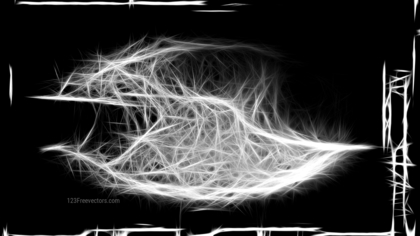 Abstract Black and White Fractal Light Lines Background