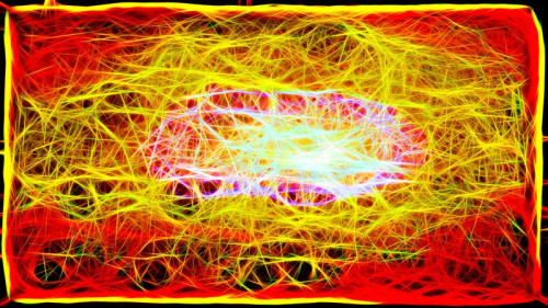 Abstract Black Red and Yellow Fractal Background