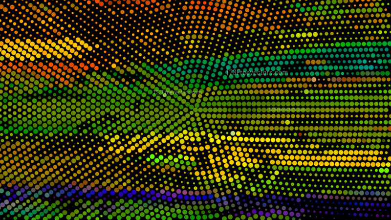 Black Green and Yellow Dot Pattern Background Vector Image