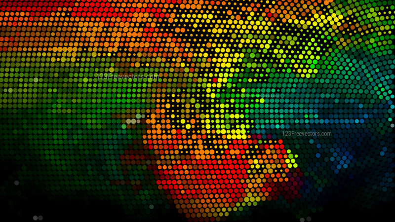 Red Yellow and Green Dots Pattern Background Illustrator