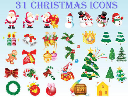 Free Christmas Icons Vector Art