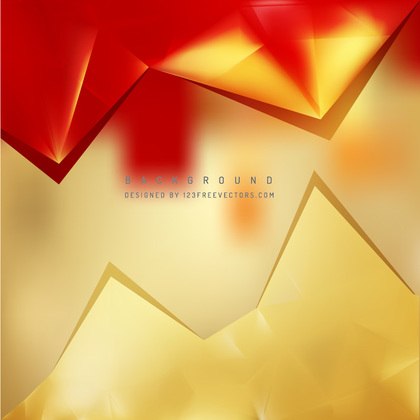 Red Gold Polygonal Triangular Background Design