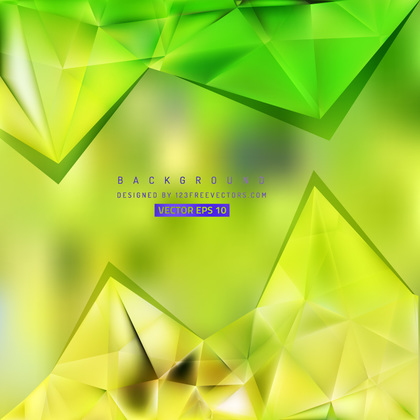 Yellow Green Triangle Polygonal Background Design