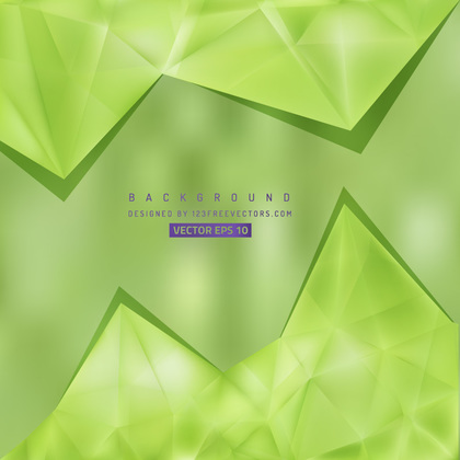 Abstract Green Polygonal Triangular Background Design
