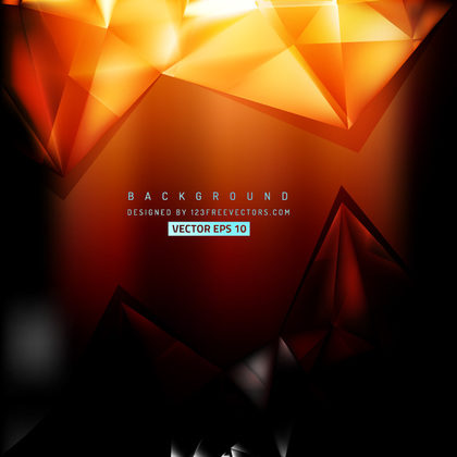Abstract Black Orange Fire Triangular Background Template